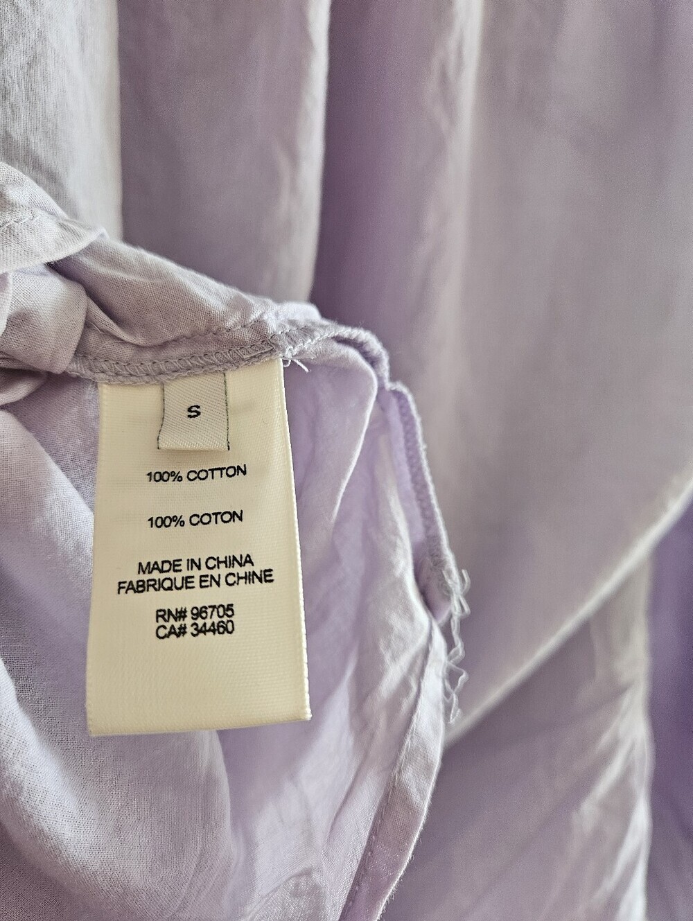 Rebecca Taylor Lavender Cotton Blouse w/ Voluminous Sleeves - S - Picture 4 of 4